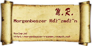 Morgenbeszer Rézmán névjegykártya